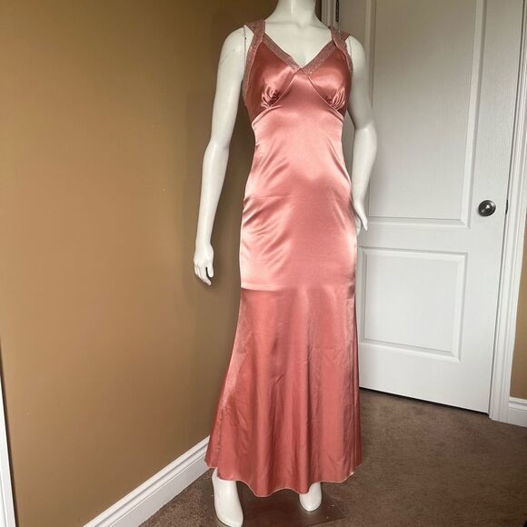 Light pink /peach colour/ long dress/Size S - Picture 2 of 9